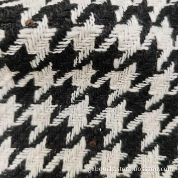 Woolen Boucle fashion houndstooth design fabrics